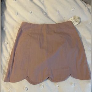 Altar’d State pink scalloped skirt